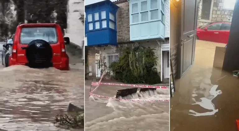 ÇEŞME'YE KURŞUN GİBİ DOLU YAĞDI
